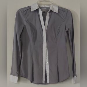 Express Grey Portfolio Button Down